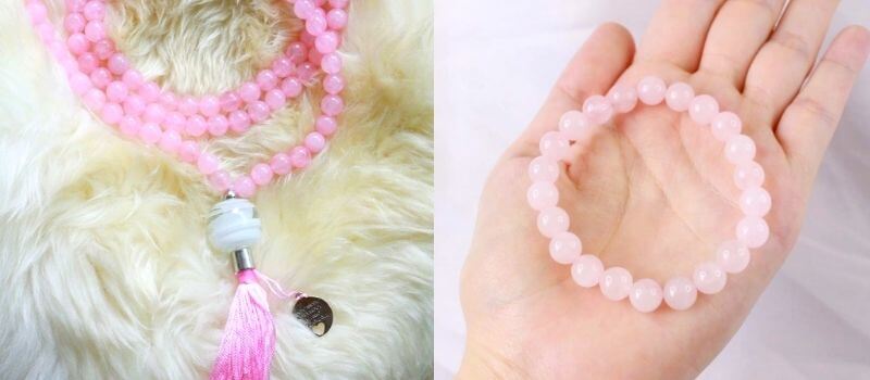 quartzo-rosa-bruto-japamala-pulseira